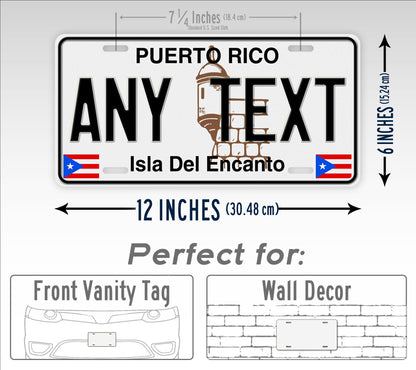 Personalized Old Puerto Rico Isla Del Encanto Custom License Plate