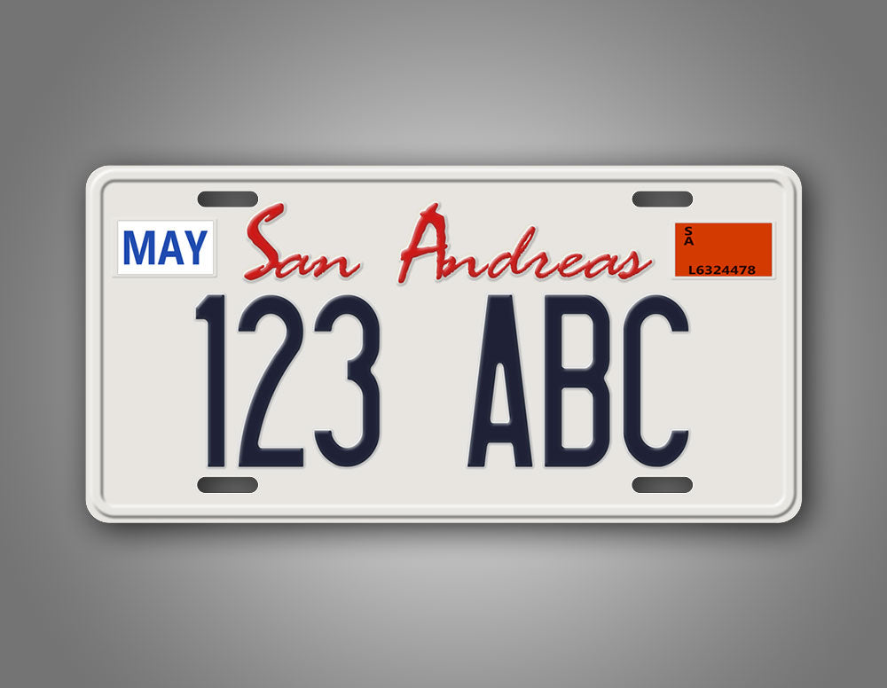 Novelty San Andreas Original Custom 6x12 License Plate