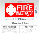 Novelty Red Investigator With Maltese 6x12 License Plate