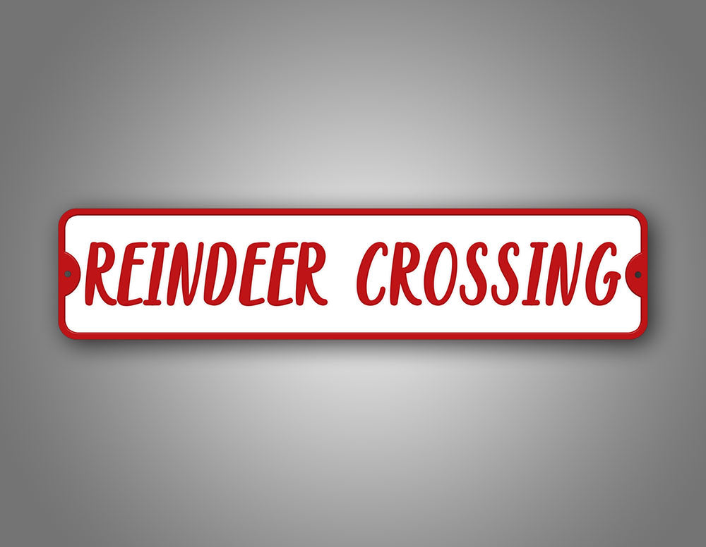 Novelty Reindeer Crossing Chrismas Sign – SignsAndTagsOnline