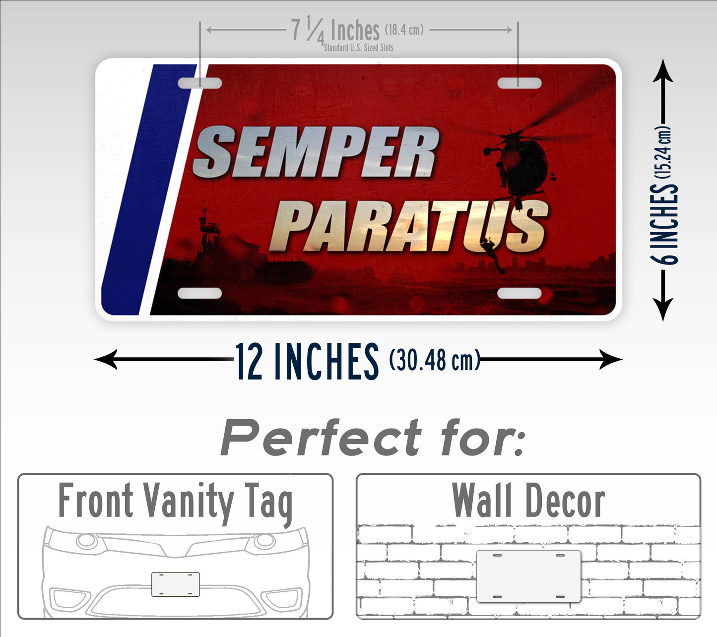 Coast Guard Motto Semper Paratus License Plate