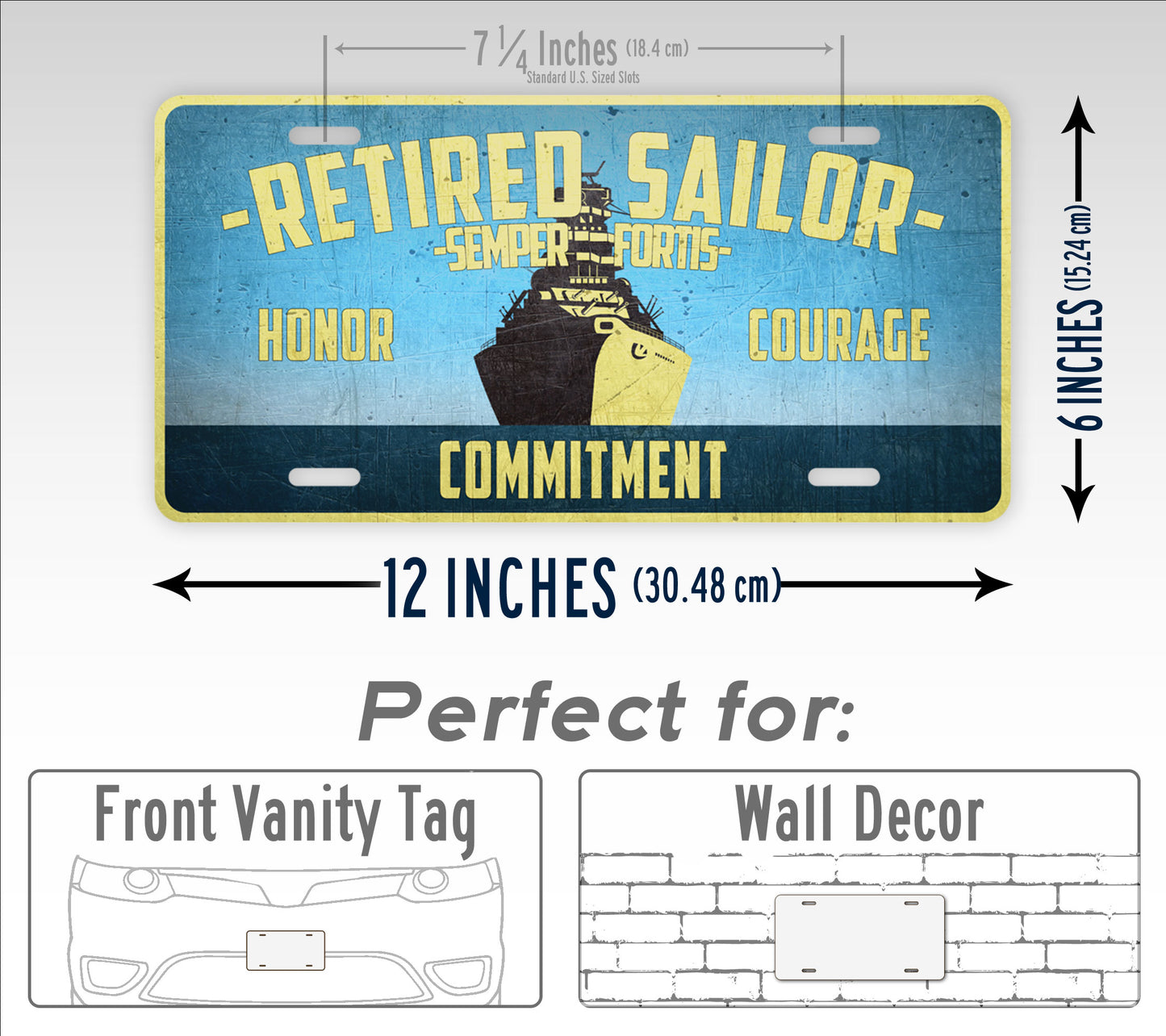 Retired Sailor U.S. Navy Veteran License Plate