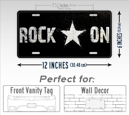 Rockstar Rock On License Plate