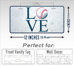 Baseball Love License Plate