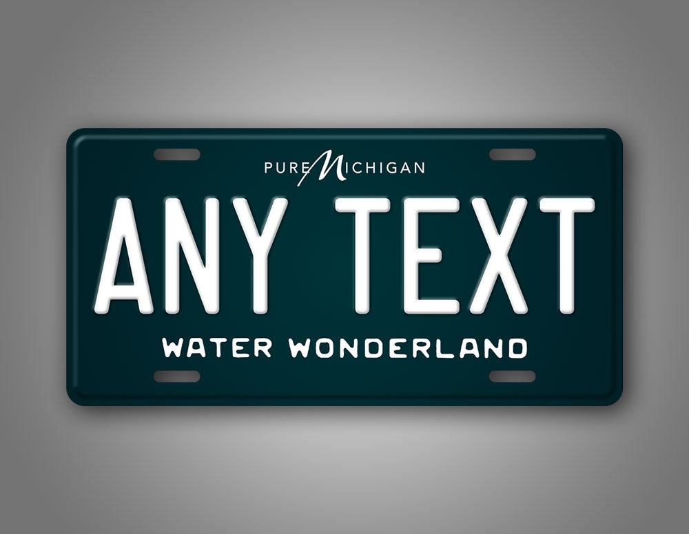 Michigan Dark or light Green Water Wonderland Custom 6x12 License Plate