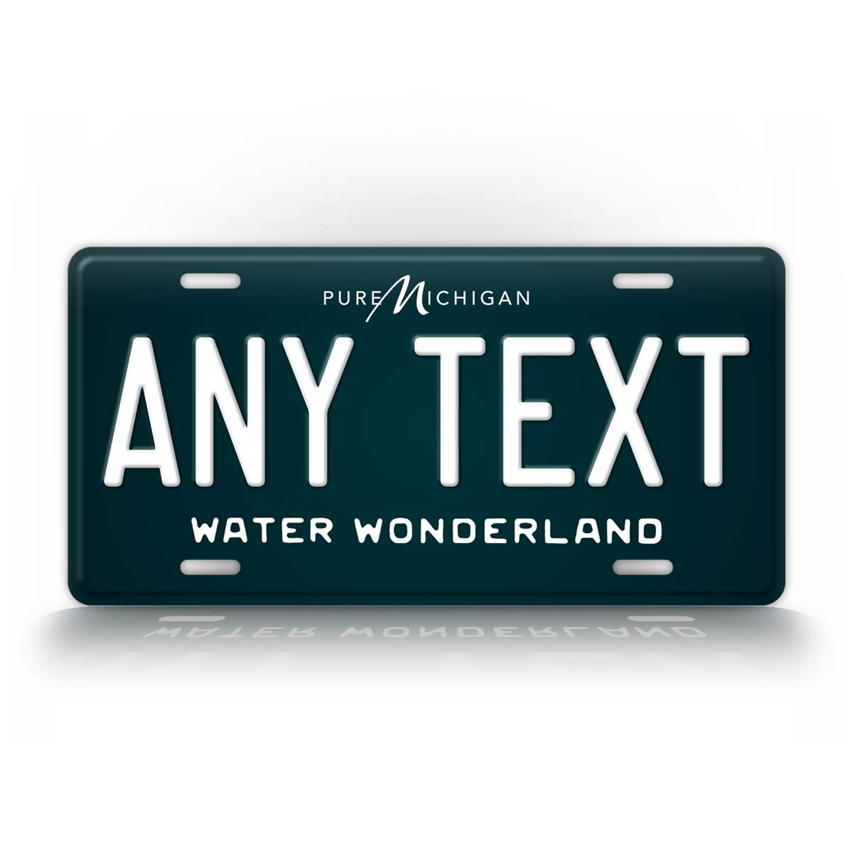 Michigan Dark or light Green Water Wonderland Custom 6x12 License Plate