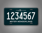 Michigan Dark or light Green Water Wonderland Custom 6x12 License Plate