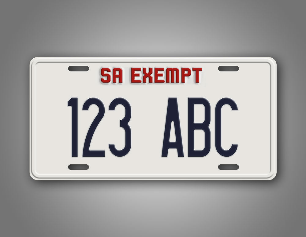 Novelty San Andreas Exempt Custom 6x12 License Plate