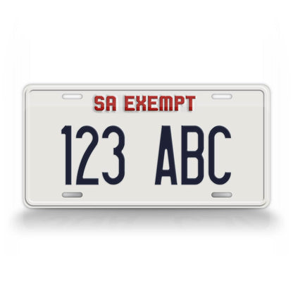 Novelty San Andreas Exempt Custom 6x12 License Plate