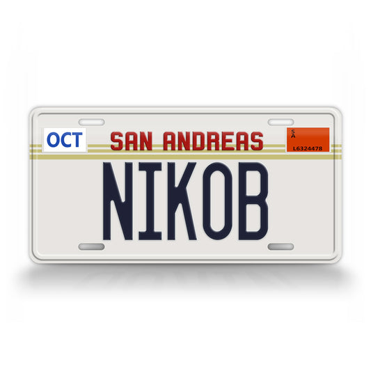 Custom Niko Bellic GTA V License Plate