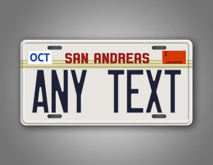 Novelty San Andreas No Sun Custom 6x12 License Plate