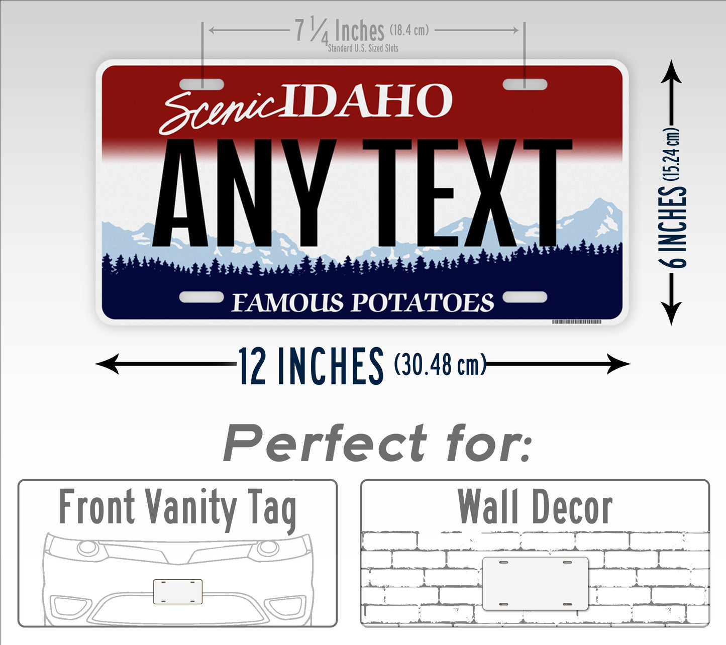 Personalized Idaho State Custom License Plate