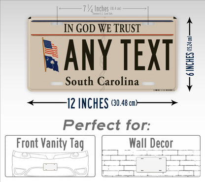 In God We Trust South Carolina Custom License Plate