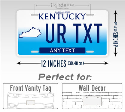 Custom Kentucky In God We Trust Personalized License Plate