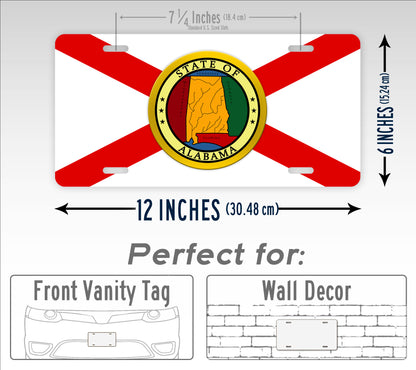 State of Alabama Flag License Plate