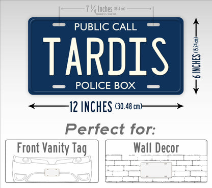 Doctor Who Tardis License Plate