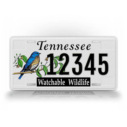 Novelty Tennessee Eastern Bluebird "Watchable Wildlife" Custom License Plate