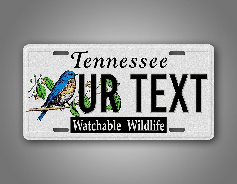 Novelty Tennessee Eastern Bluebird "Watchable Wildlife" Custom License Plate