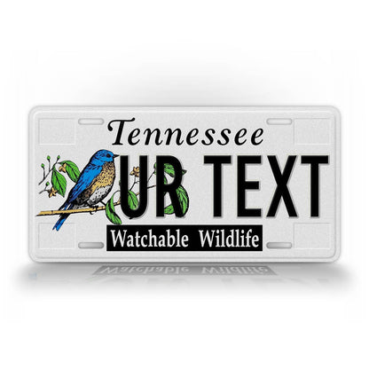 Novelty Tennessee Eastern Bluebird "Watchable Wildlife" Custom License Plate