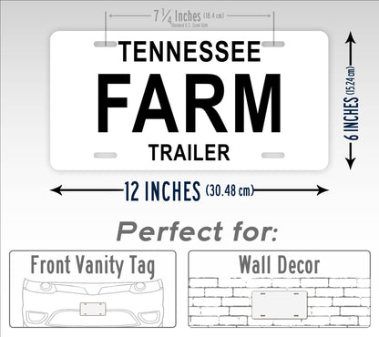 Tennessee Trailer Novelty License Plate