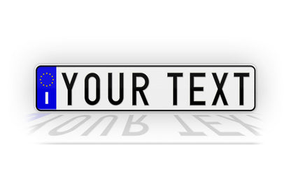 Personalized Italian European Style License Plate