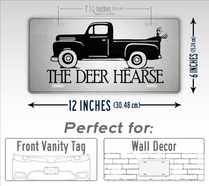 The Deer Hearse Truck And Hunter License Plate