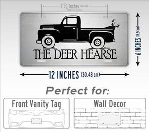 The Deer Hearse Truck And Hunter License Plate