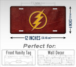 The Flash Lighting Speed Leather License Plate