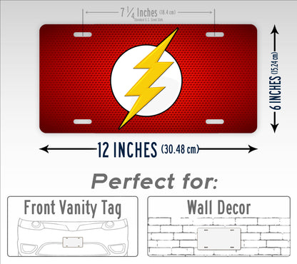 Lightning The Flash License Plate