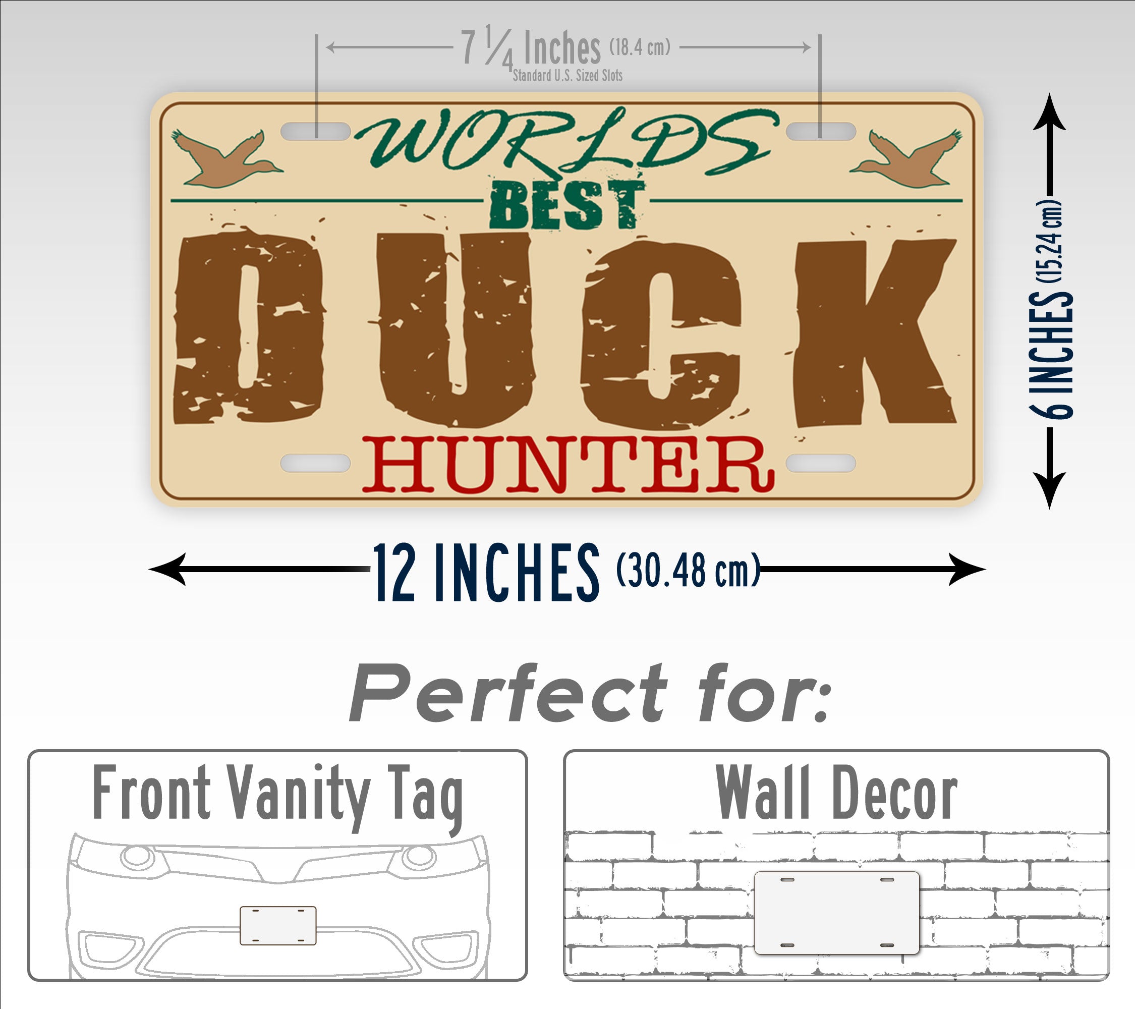 Worlds Best Duck Hunter Funny Hunting License Plate