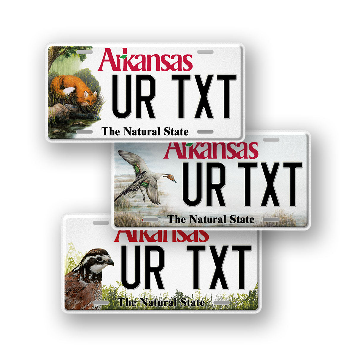 Custom Arkansas Wildlife The Natural State Personalized License Plate