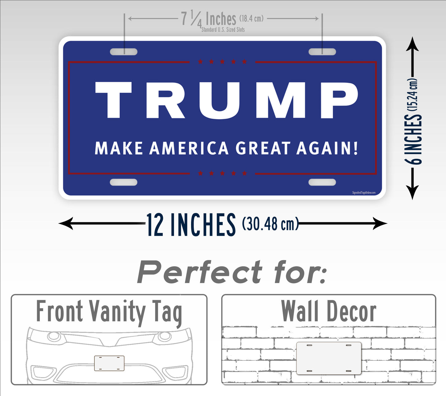 MAGA Bold Blue Make America Great Again License Plate