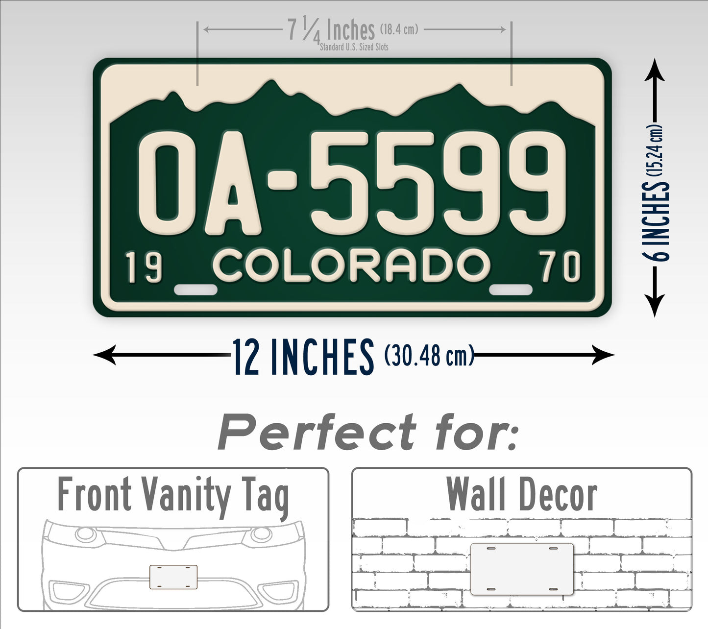 Vanishing Point Movie Prop Colorado License Plate