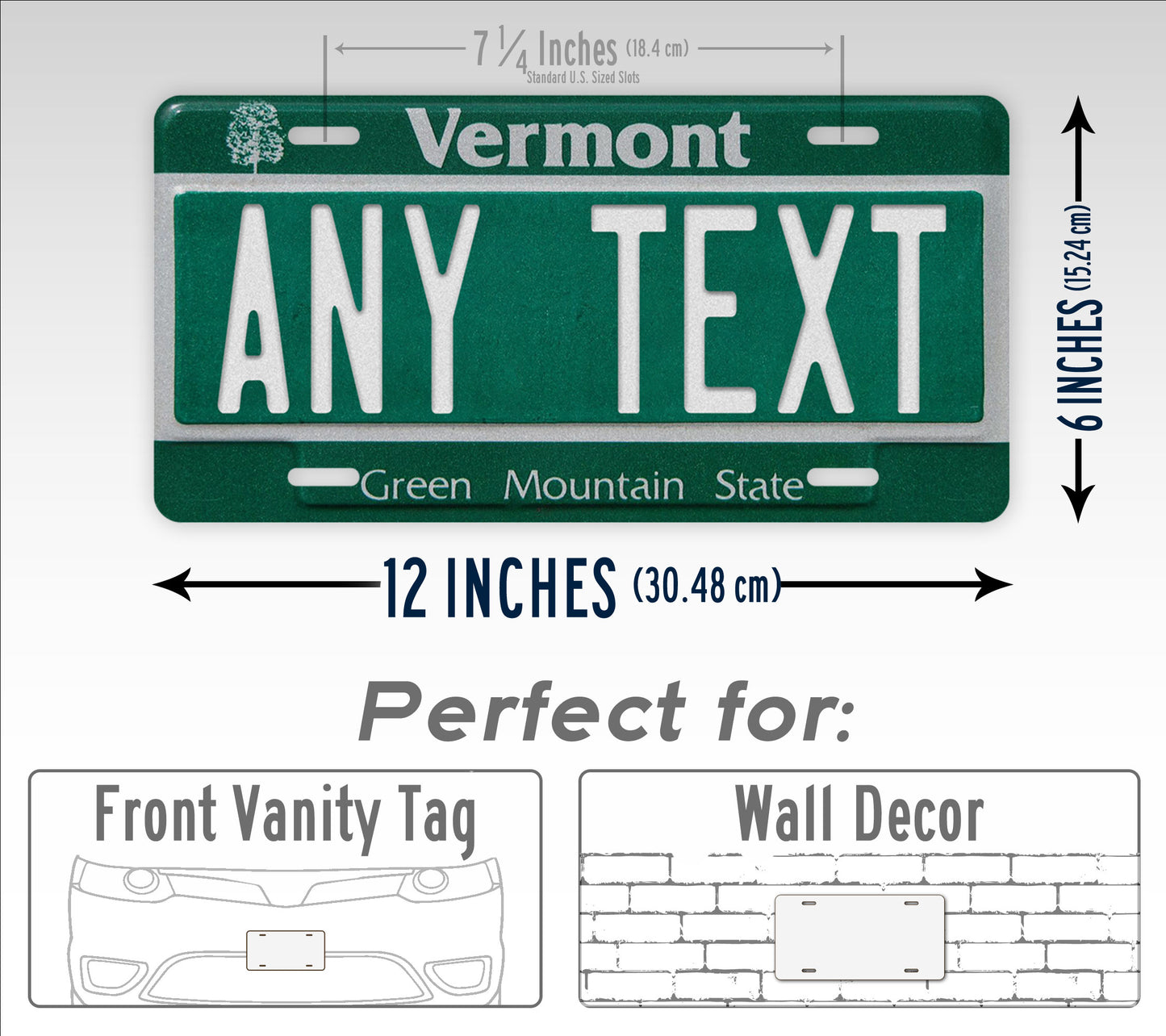 Personalized Vermont State Custom License Plate