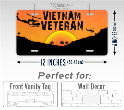 Vietnam Veteran Combat Wounded License Plate