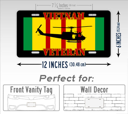 Vietnam Veteran Helicopter Pilot Licens Plate