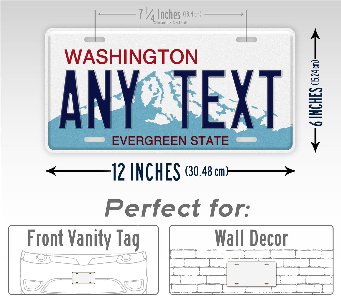 Personalized Washington State Custom License Plate