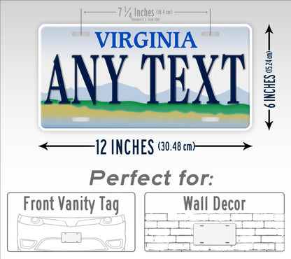 Personalized Scenic Virginia State Custom License Plate