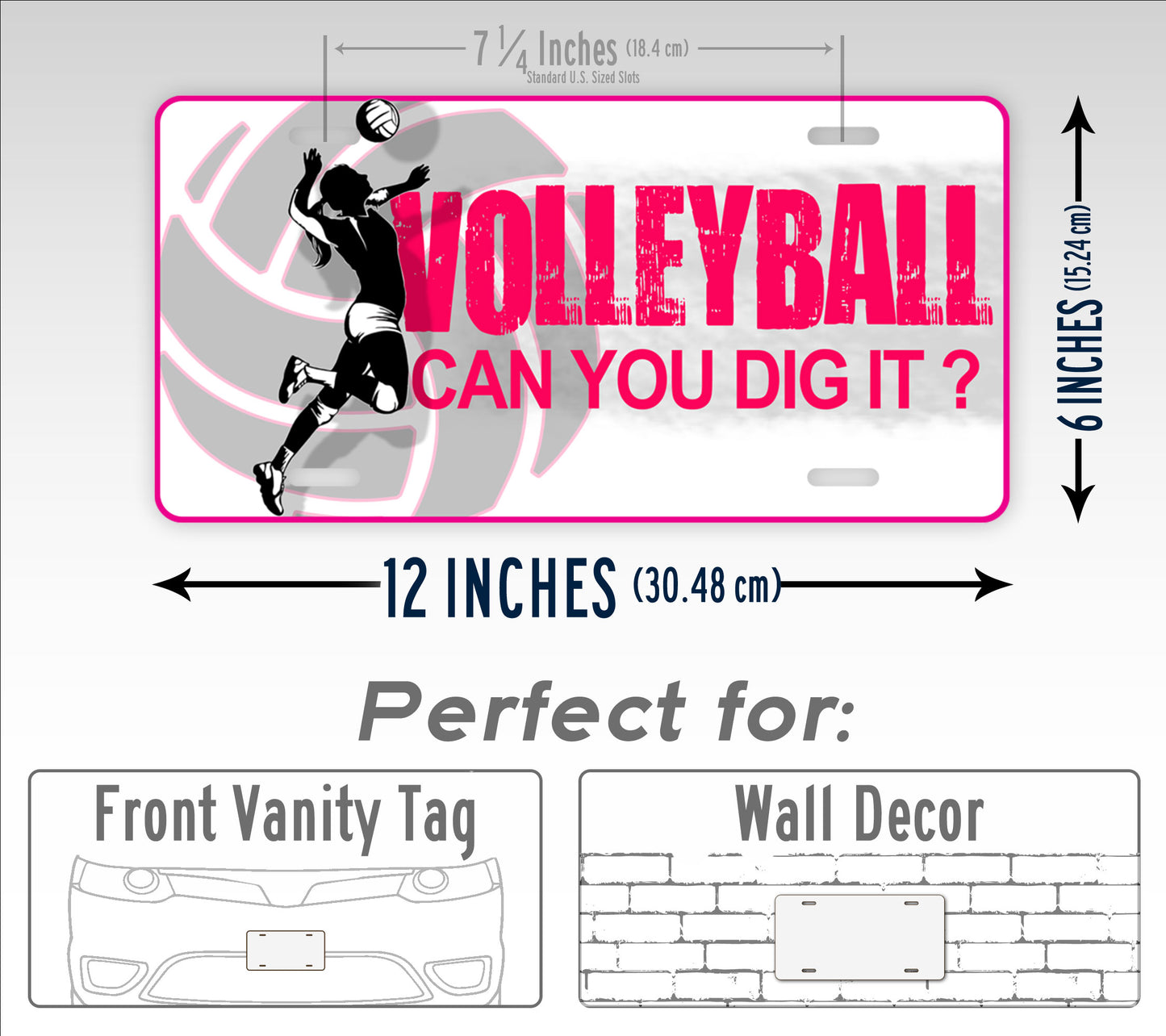 Volleyball -Can You Dig It? License Plate