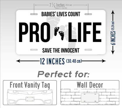 Save The Innocent Anti-Abortion License Plate