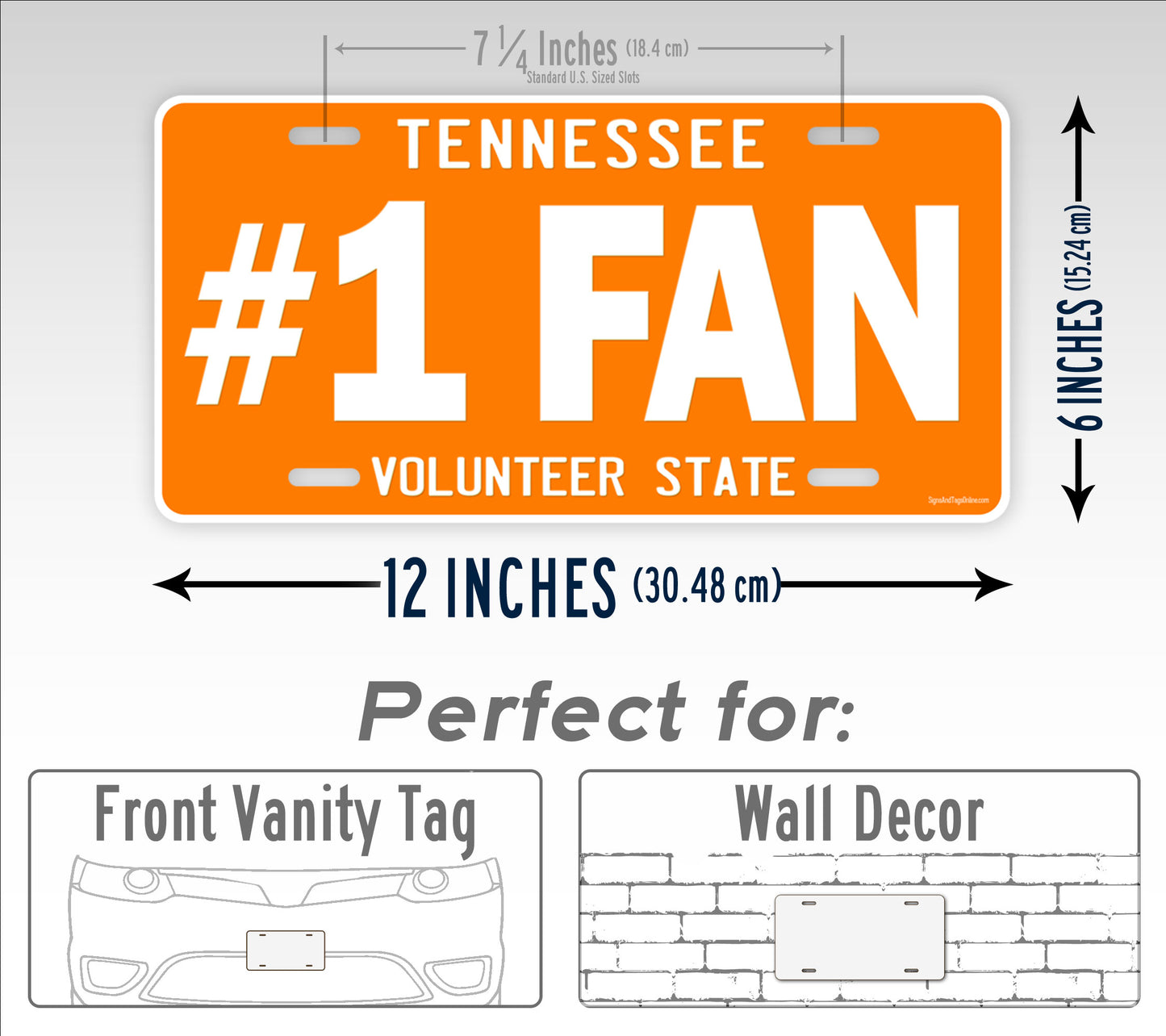 Vols #1 Fan Tennessee Football License Plate