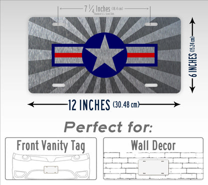 U.S. Air Force Star and Bars Insignia License Plate