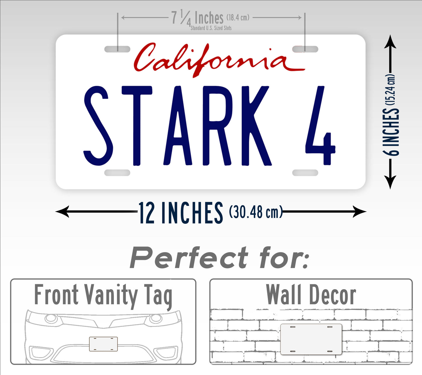 Tony Stark 4 California Replica Iron Man License Plate