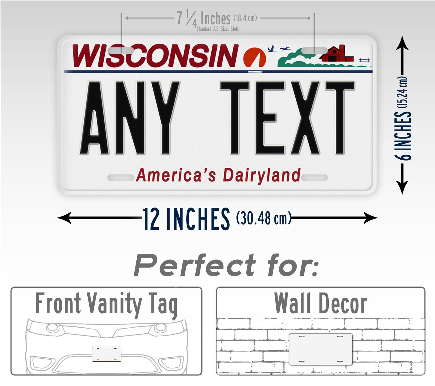 Personalized Wisconsin State Custom License Plate