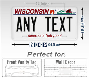 Personalized Wisconsin State Custom License Plate
