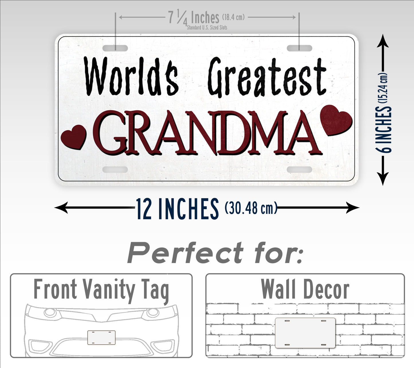 World's Greatest Grandma Cute License Plate