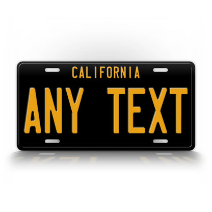 1960s Custom Black California State Auto Tag