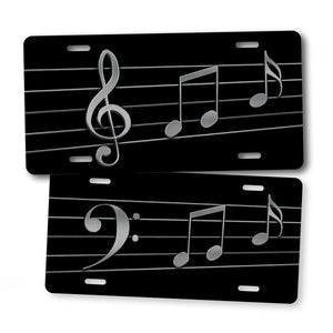 Music Clef License Plate