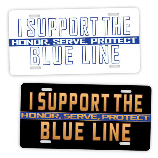 I Support The Blue Line Police/Sheriff License Plate