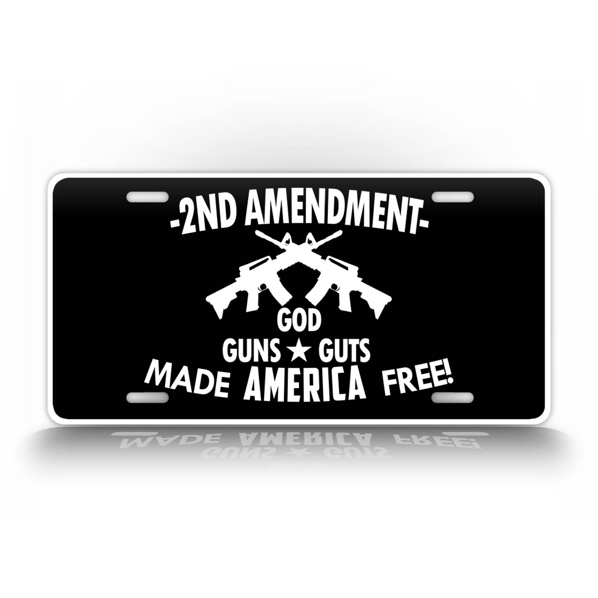 Freedom 2nd Amendment AR15 Guns Auto Tag